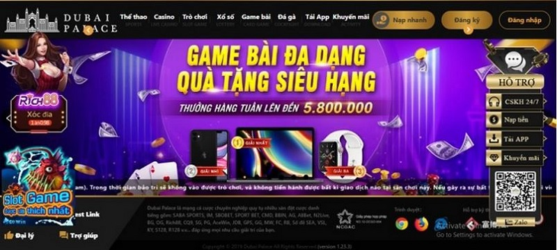 Thiết kế giao diện Dubai Palace đẹp miễn chê