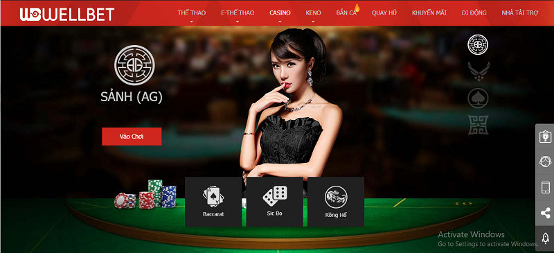 Giải trí cùng casino trực tuyến Wellbet